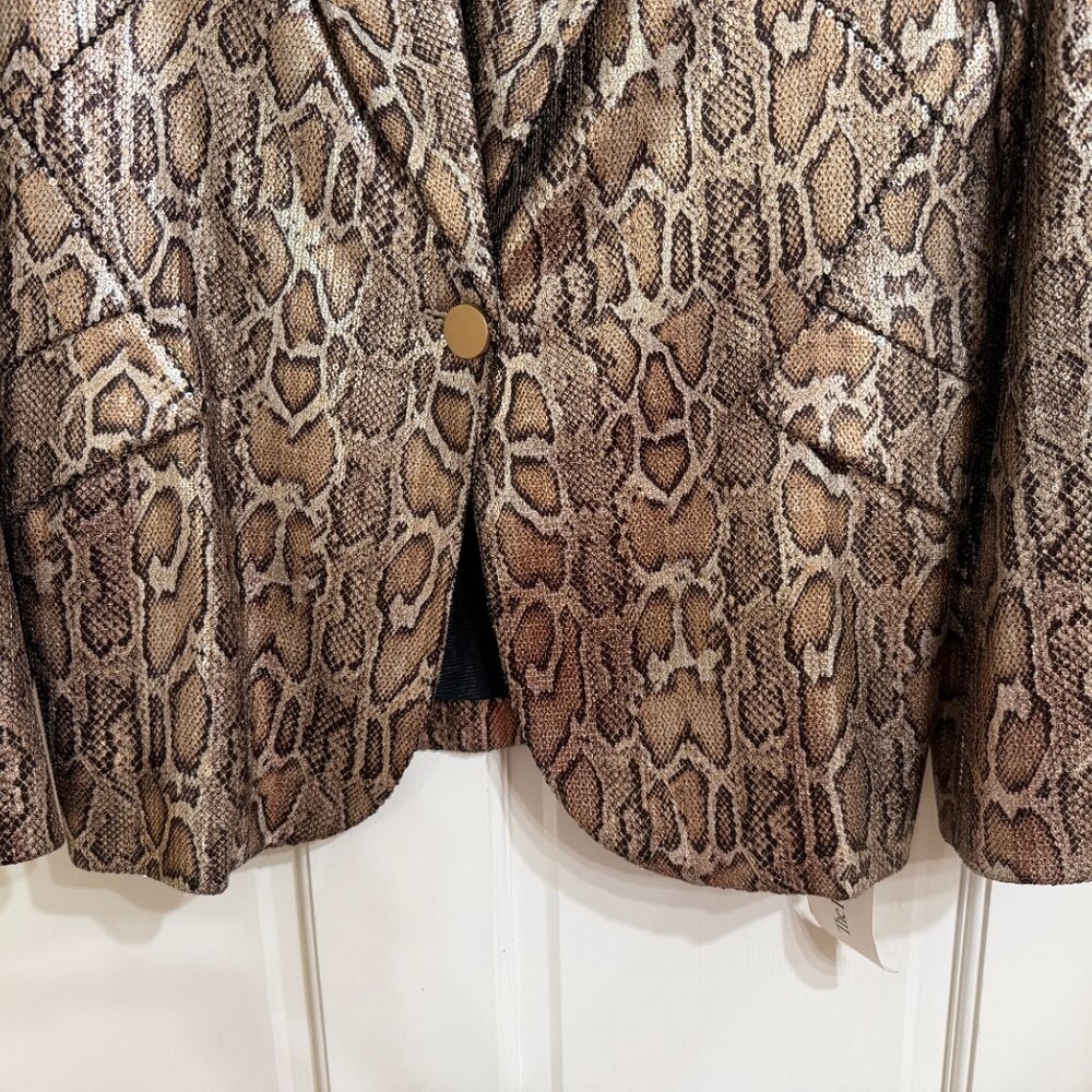 SALE NEW Fabulous Excellent L'Agence Sequin Animal Print Jacket sz 6 - Picture 4 of 6